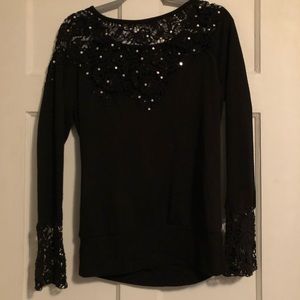 BKE Boutique Lace Sweater